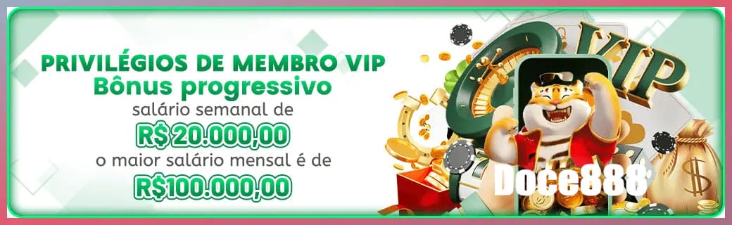 DOCE888 bônus — cashback 15 por cento e níveis VIP